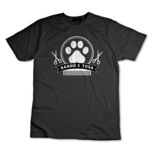 Camiseta Banho E Tosa Pet Groomer Uniforme Profissional