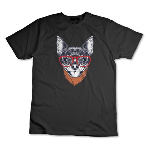 Camiseta Camisa Chihuahua Com Óculos Animal