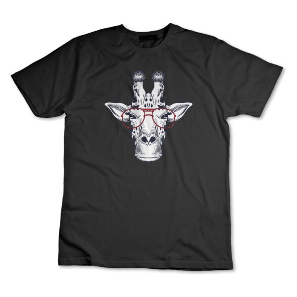 Camiseta Camisa Girafa Com Óculos Animal