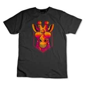 Camiseta Camisa Girafa Vintage Colorido Animal
