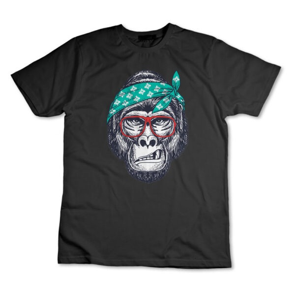 Camiseta Camisa Gorila Com Óculos Animal