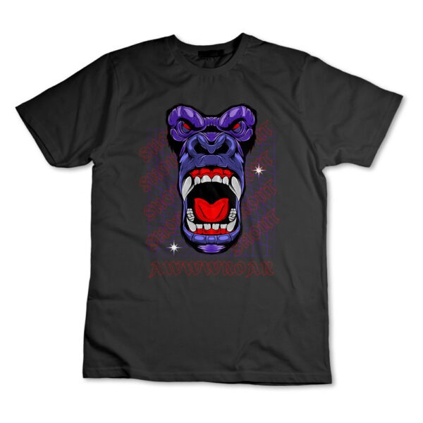 Camiseta Camisa Gorila Com Raiva Dentes Animal