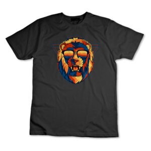 Camiseta Camisa Leão Vintage Colorido Animal