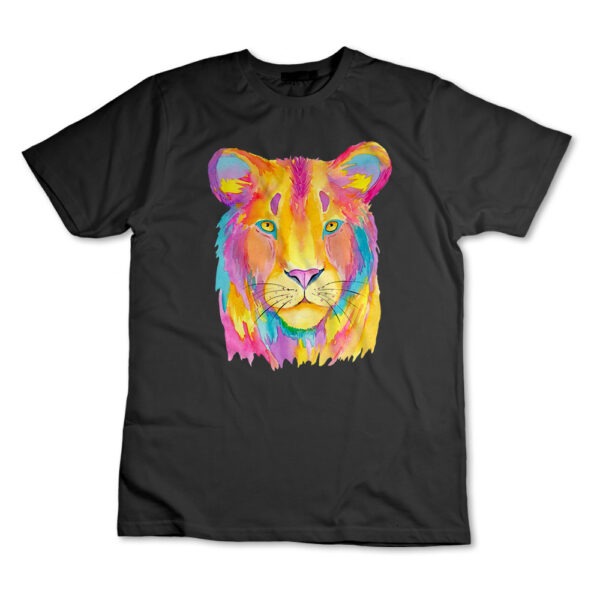 Camiseta Camisa Leoa Colorido Animal