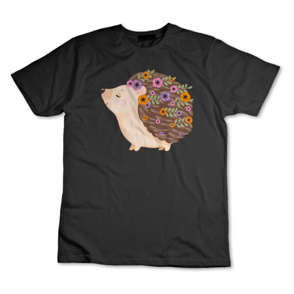 Camiseta Camisa Ouriço Com Flores Animal