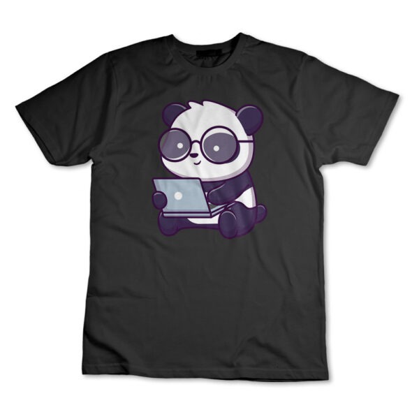 Camiseta Camisa Panda Computador Estudando Animal