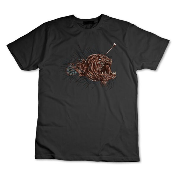 Camiseta Camisa Peixe Pescador Das Profundezas