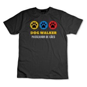 Camiseta Dog Walker Passeador De Cães Cachorros Uniforme