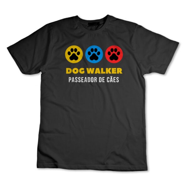 Camiseta Dog Walker Passeador De Cães Cachorros Uniforme