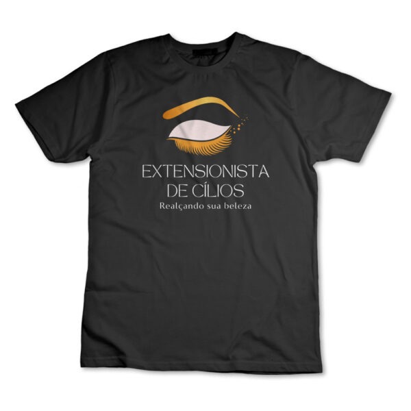 Camiseta Extensionista De Cílios Camisa Salão De Beleza Uniforme
