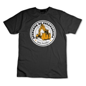 Camiseta Operador De Escavadeira Camisa Maquina Retro Uniforme