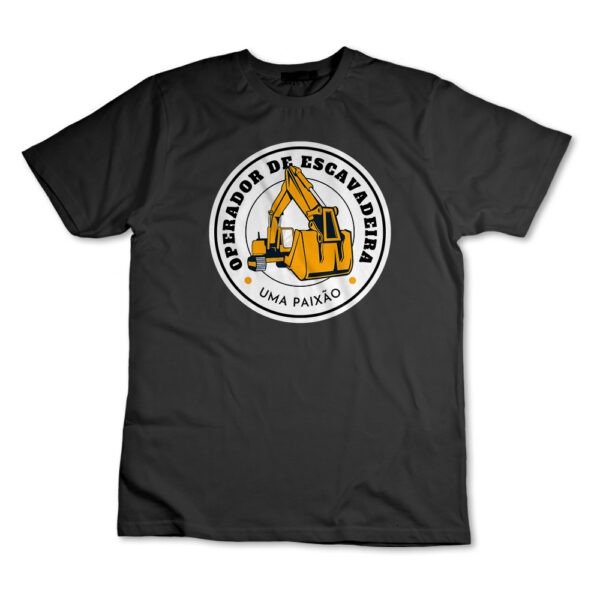 Camiseta Operador De Escavadeira Camisa Maquina Retro Uniforme